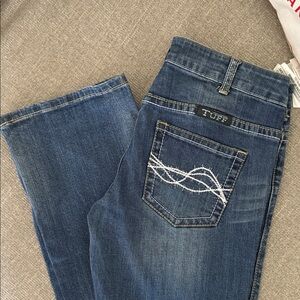 Women’s Cowgirl Tuff denim Boot Cut Jeans size 28x37.